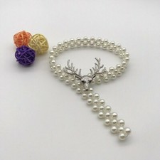 1 Pair Tie Backs Curtain Holdback Tieback Holders Metal Deer Beads Retro