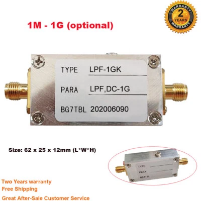 1M - 1G RF Low Pass Filter LPF Filter Ham Radio Low Pass Filter Module 50 OHM