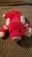 New TY Beanie Baby Snort The Bull 1995 Retired Rare 12 Tag Errors Numeric Date
