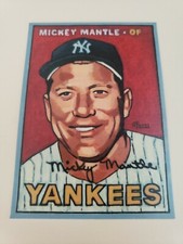 Baseball Art Card Print of Mickey Mantle, 67