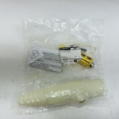 Hubbell Hbl300mw Connector, Double Set, White, 300Ac/Dc, Ser 16