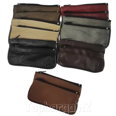 Leather Purse Ladies Coin Clutch Small Real Zip Bag Key Holder Wallet Womens