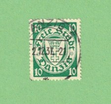 Briefmarke: Danzig, 1924/38, Staatswappen,10Pfg.Mi.194.gestempelt,Zustand s.Scan