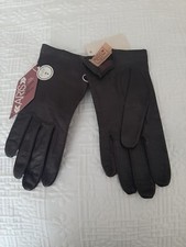 Vintage ARIS Fine LEATHER GLOVES 100 SILK Lining Size 7 Dark Brown NWT Orig 34