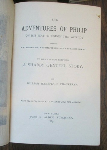 THACKERAY 9 vol. Decorator's Set 1885 Vanity Fair Virginians Pendennis Newcomes - Picture 7 of 9