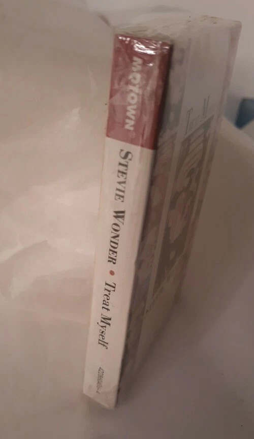 Vtg Stevie Wonder Cassette Tape Motown Music Sealed 1995 Treat Myself Single - Image 4 of 4