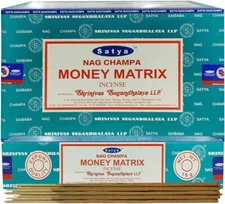 Satya Money Matrix Incense Sticks 180 Grams Box