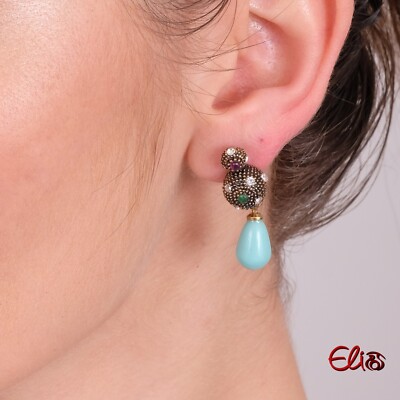 Women Earrings | EliPOT Dragon Tears Vintage Style Jewelry Earrings