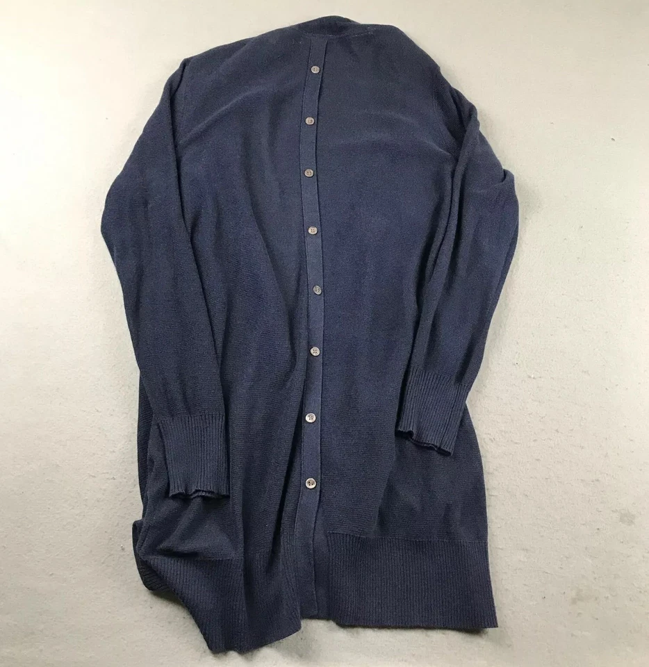 Foxcroft Sweater Womens XL Blue Long Sleeves Lightweight Open Cardigan - Image 3 of 4