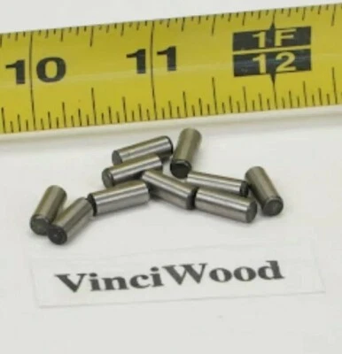 QUALWARE 3/16 × 1/2" Dowel Pin, Alloy Steel, Plain (12) pieces.