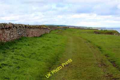 Photo 6x4 Northumberland Coast Path near Scremerston Walking beside the E c2015
