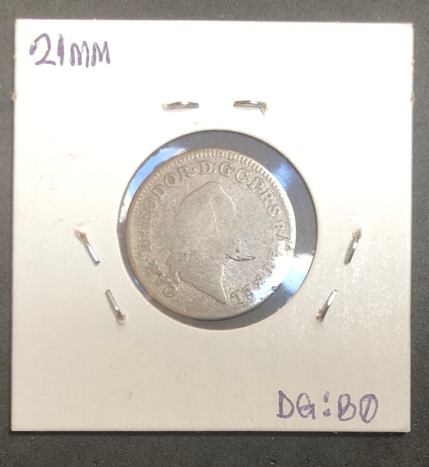 独・ELECTORAL PFALZ 銅貨(1775年) オセロBLACK 1775As GERMAN STATES (PFALZ ELECTORAL)SCARCE BILLON COIN -KM