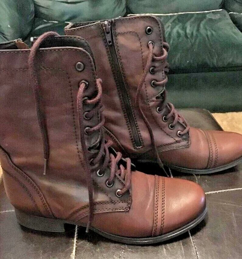 steve madden troopa combat boot brown