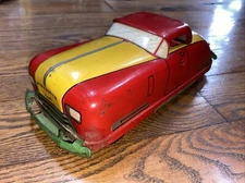 Vint. WYANDOTTE COUPE REMOVEABLE ROOF & TRUNK OPEN PRESSED STEEL Wind Up Works