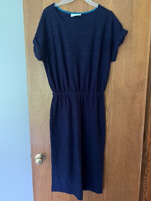 anthropologie navy blue dress Navy Blue Drop Waist Dress By Anthropologie XL