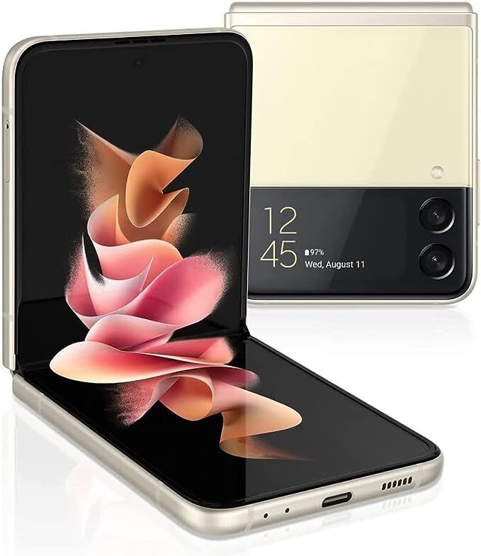 Galaxy Z Flip3 5G クリーム ジャンク Samsung Galaxy Z Flip3 5G SM-F711U Unlocked 128GB Cream Very