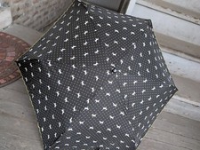 Mały parasol podróżny nowy męski damski akcesoria japonia czarny żółty kot polkadotka