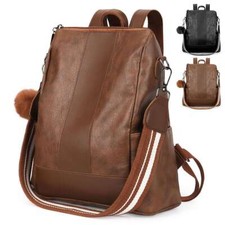 Womens Pu Leather Backpack Travel School Backbag Teen Girls Shoulder Bag Fashion