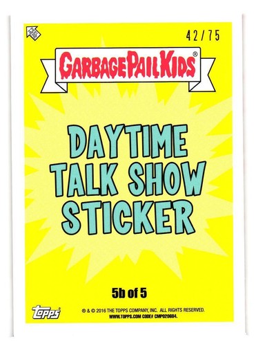 2016 GARBAGE PAIL KIDS SERIES 2 PRIME SLIME TRASHY TV PICK YOUR CARD BLOODY RED - Picture 323 of 323
