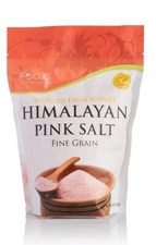 Focus Nutrition Himalayan Pink Salt Fine Grain 2 LBS Bag for Cooking, Bath Salts