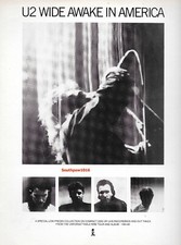 Original 1985 U2 "Wide Awake In America' Release Music Industry Promo Print Ad