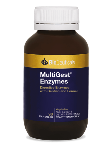 BioCeuticals Multigest Enzymes With Gentian and Fennel Vegetarian 180/90 Caps - 第 1/22 張圖片