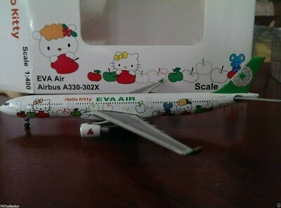 JC Wings EVA Air A330-302 1:400 - JC4922. HELLO KITTY LOVES APPLES Reg B-16332