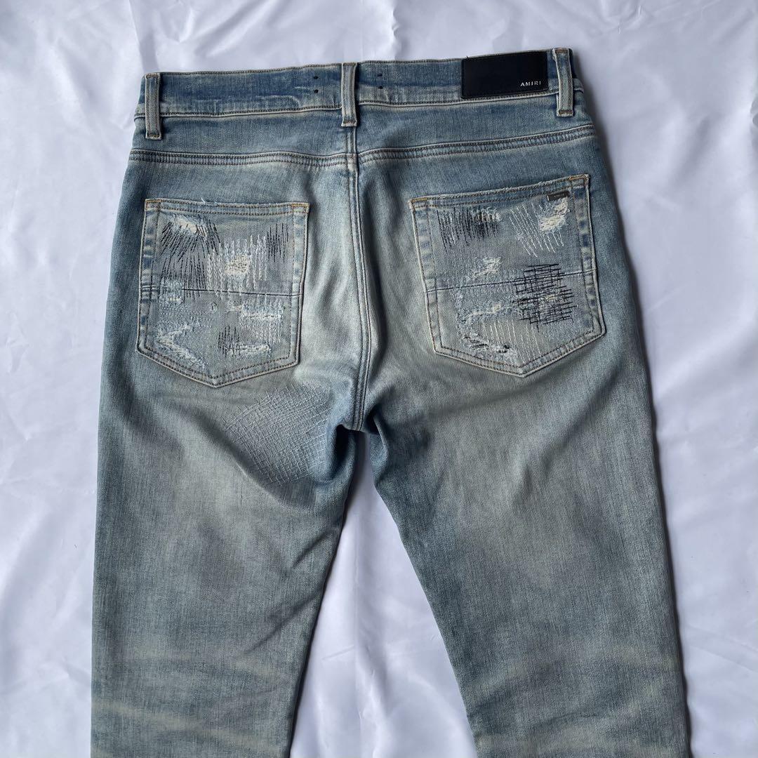 AMIRI ALL OVER REPAIR JEAN INDIGO 32 | eBay AMIRI ALL OVER REPAIR JEAN INDIGO 32 | eBay