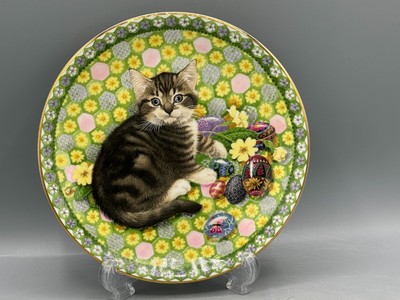 Aynsley Meet My Kittens April Lesley Ann Elfenbein Porzellan Katze Teller (#-16)