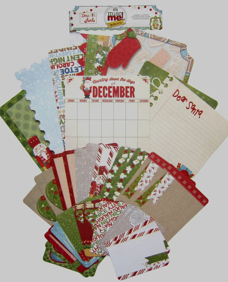 New! Bo Bunny [DEAR SANTA] Paper & Embellishment Set  [Save 50%] Set A - Image 4 of 4