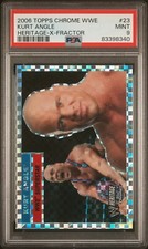 2006 Topps Chrome Heritage WWE Kurt Angle #23 PSA 9 X-FRACTOR POP 2! NONE HIGHER