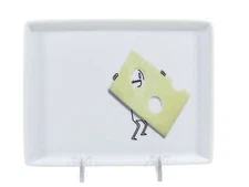 CB2 OLIVER - SWISS CHEESE 6.5" Appetizer Plate 2011 Crate Barrel 125-400