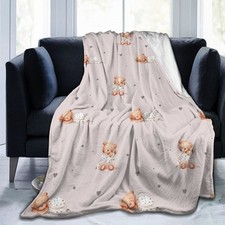 Cute Bears Throw Blanket Ultra Soft Warm All Season Decorative Fleece Blanket...