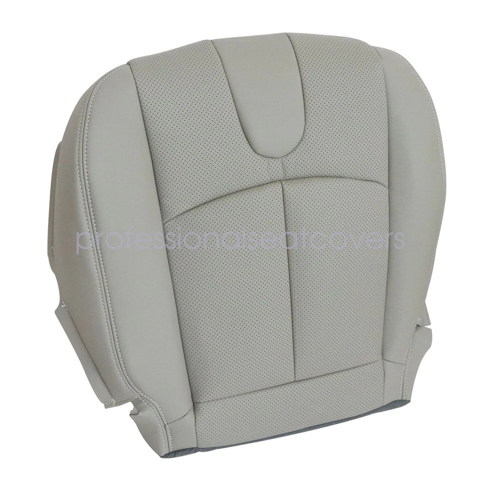 Cubierta de asiento de cuero perforado inferior delantera gris piedra para Infiniti G37 2008-2013 Foto 4 de 4