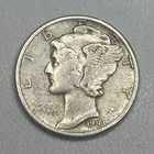 1943 Mercury Dime 10C Philadelphia Business Strike 90% Silver KM#140