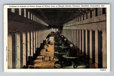 Florence AL-Alabama, Turbines Interior Power House Wilson Dam Vintage Postcard