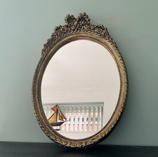 Lovely Large Gold Gilt Plaster Frame Floral Hollywood Regency Wall Mirror 