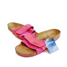 Birkenstock Oita Nubuck Suede Leather Sandals Womens 10 Mens 8 Fuchsia Tulip