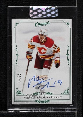 2020-21 Upper Deck Clear Cut Champs Green 16/25 Matthew Tkachuk #C-MT Auto 11jd