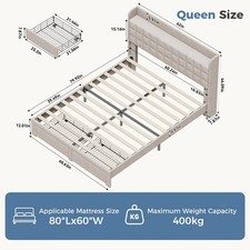 Queen size bedroom bed frame