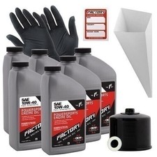 Factory Racing Parts 10W40 6 QT Oil Change Kit For Kawasaki ZX1000 H2 Ninja 36.66 per gallon