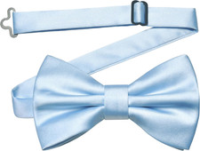 Solid Color Pre-tied Bow Tie Quality Adjustable Bowtie for Men Party Wedding