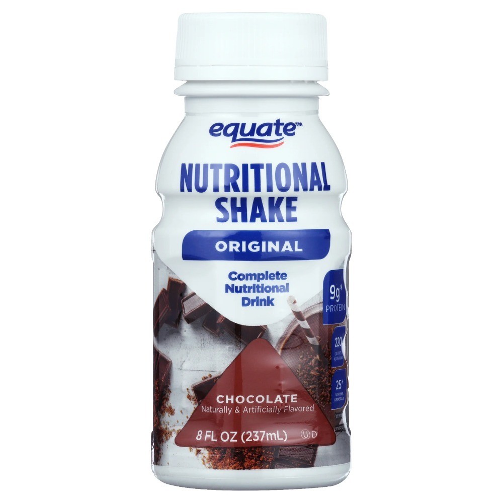 Chocolate Nutritional Shake Meal Replacement Drink 8 fl oz 24 Count Bottles