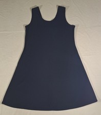 Chesley Sleevelss Little Black Dress Back V-Straps Stretch Fit&Flare Made In USA