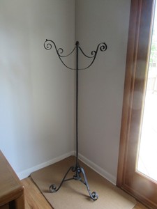 Wrought Iron 2-Arm Display Stand 56" Tall