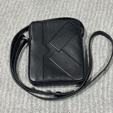Borsa a tracolla Kenzo in pelle larghezza 13,5 cm nera grande logo tracolla dust bag