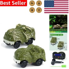 2 Pack Dinosaur Cars Toy Compatible with Race Tracks for Boys Gift