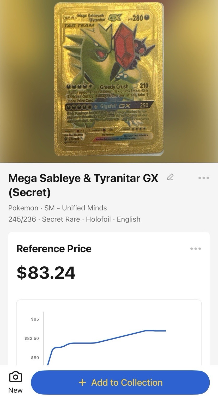 Pokemon Mega Sableye & Tyranitar GX 245/236 Unified Minds Holo Secret TAG TEAM