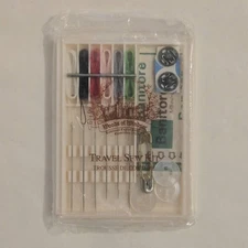 Pocket TRAVEL SEW KIT Woods of Windsor  2¼"x3" in Original Plastic Packaging Vtg