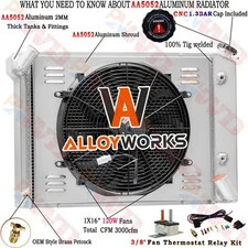 4 Row Radiator Shroud Fan For 1966-1968 1967 Chevy Corvette 7.0L 427ci V8 Engine